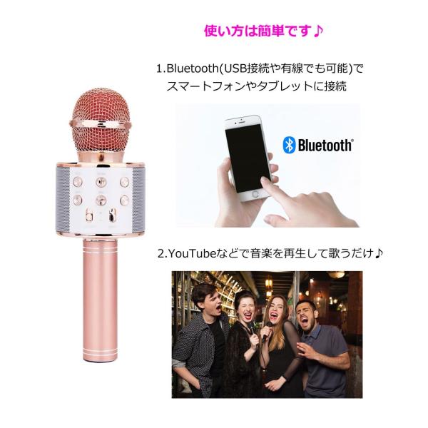 カラオケマイク ワイヤレスマイク Bluetooth スピーカー付 ブルートゥース カラオケ ハンドマイク 録音可能 ハンドマイク イヤホン接続可能 専用ケース付 家庭用 Buyee Servicio De Proxy Japones Buyee Compra En Japon