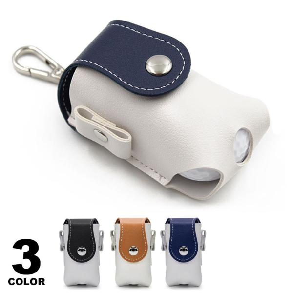 MARK & LONA】サークルスカルバッチ モコモコゴルフポーチボールケース