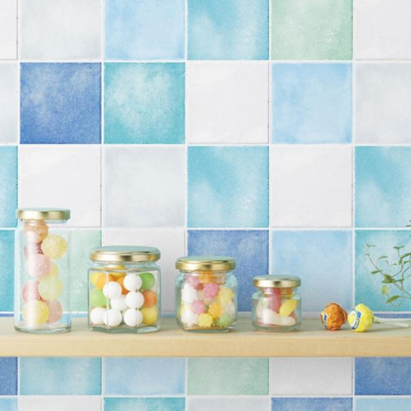 壁紙 はがせる 内装 シール リメイクシート のり付き キッチン タイル 白 モザイク リメイクシート 住宅設備 キッチン 補修 壁紙 張り替え 30m単位 Hwp 623set30 ウォールステッカー本舗