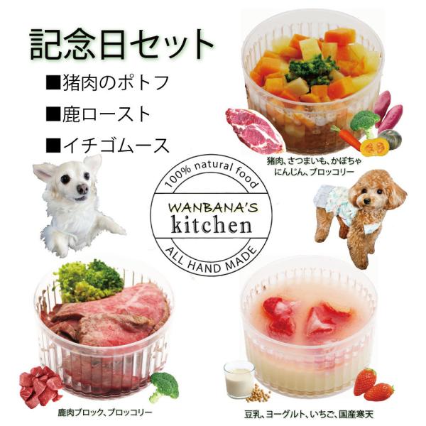 犬 無添加 ごはん 記念日 セット 赤飯 枝豆 シチュー イチゴの ムース 人気 手作り フード あすつく 6480円以上 送料無料 帝塚山 Wanabna ワンバナ 犬猫用ケーキおやつ帝塚山ワンバナ 通販 Yahoo ショッピング