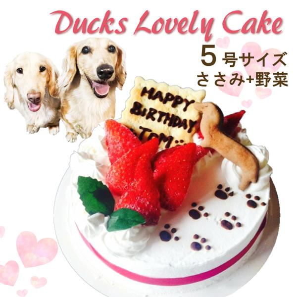 帝塚山WANBANA 犬用ケーキ ダックス ラブリー 野菜とささみ生地5号15cm