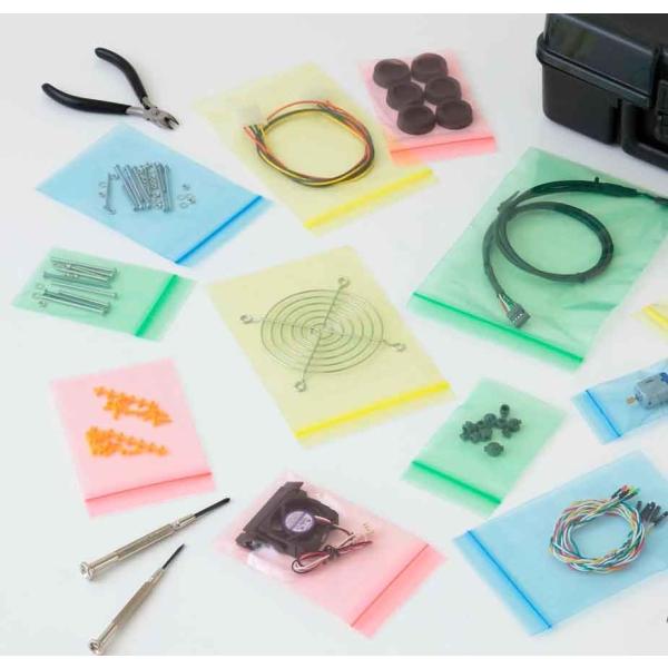 チャック付きポリ袋 ユニパックカラー 緑 ケース