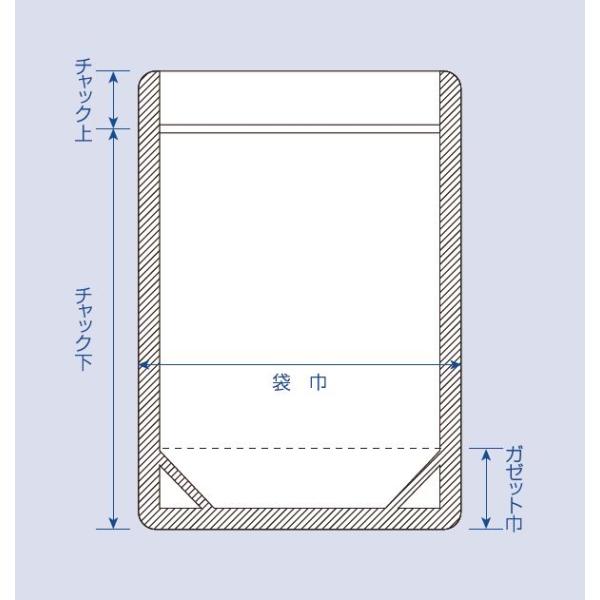 ラミジップ LZ ケース 透明チャック付袋 スタンド ナイロンタイプ