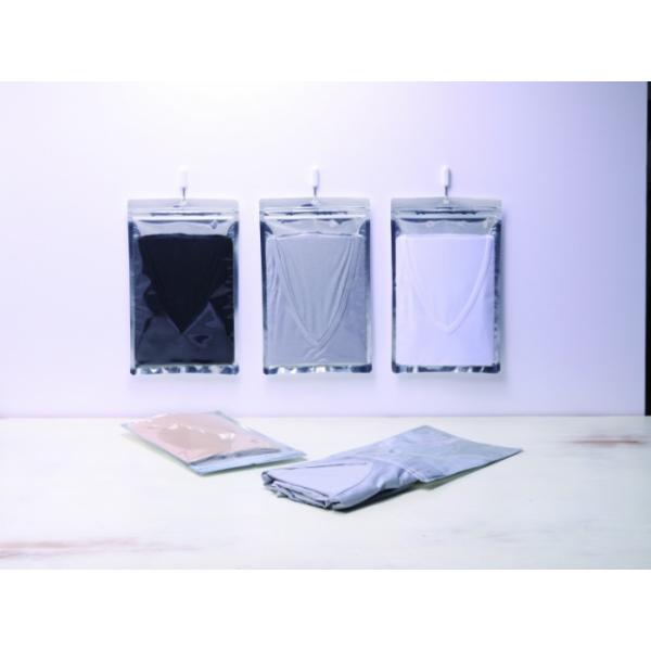 ラミグリップ 片面透明バリアタイプ 吊り下げ穴付き 平袋タイプ VCP ケース 表面透明 裏面アルミ蒸着 底開きタイプ