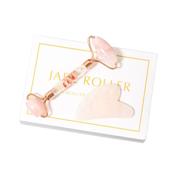美顔ローラー ローズクォーツ 美顔器 フェイスケア リフトアップ