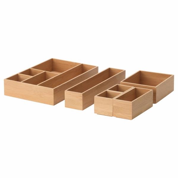イケア（IKEA） 【IKEA】KNOTA/クノータ 収納ボックス 6個セット 竹