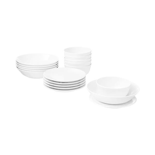IKEAのFLITIGHETフリーティグヘート 18点セット　ホワイト イケア（IKEA） 【IKEA】FLITIGHET/フリーティグヘート 食器18点セット