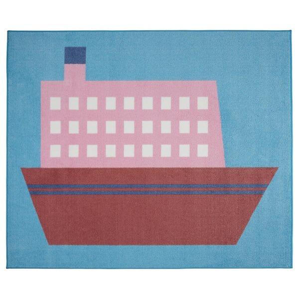 イケア（IKEA） 【IKEA】UPPTAG ウップトーグ ラグ, 船の模様133x160