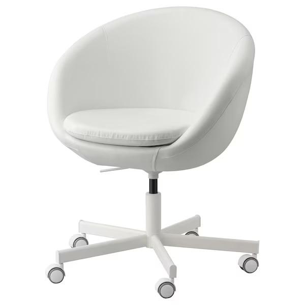 超美品IKEA SKRUVSTA スクルーヴスタ 回転チェア, イーサーネ ホワイト イケア（IKEA） 【IKEA】SKRUVSTA スクルーヴスタ 回転チェア