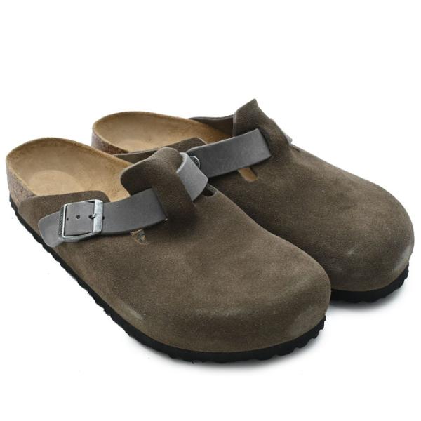 極美品 BIRKENSTOCK Boston ボストン サンダル 41 グレー BIRKENSTOCK（ビルケンシュトック） サンダル シューズ メンズ Boston