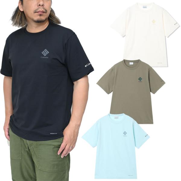 コロンビア Columbia Tシャツ 半袖 メンズ ワイルドステップパスグラフィックショートスリーブTシャツ Wildstep Path Graphic SS Tee PG0005   [M便 1/1]