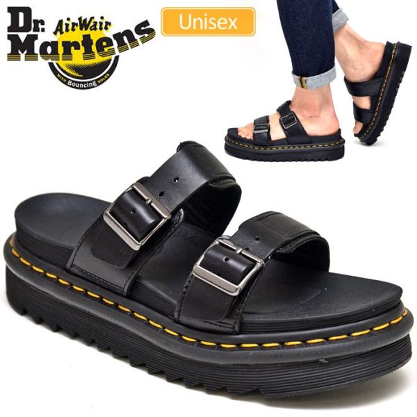 ドクターマーチン Dr Martens サンダル メンズ レディース マイルス スライドサンダル Myles Slide Sandal ブラック 22 29cm Dmt Wannado 通販 Yahoo ショッピング