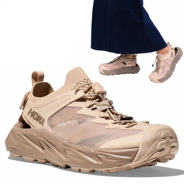 美品　サンダル HOKAONEONE　HOPARA 2 ホパラ2 ベージュ ホカオネオネ HOKA ONE ONE スニーカー サンダル ホパラ 2