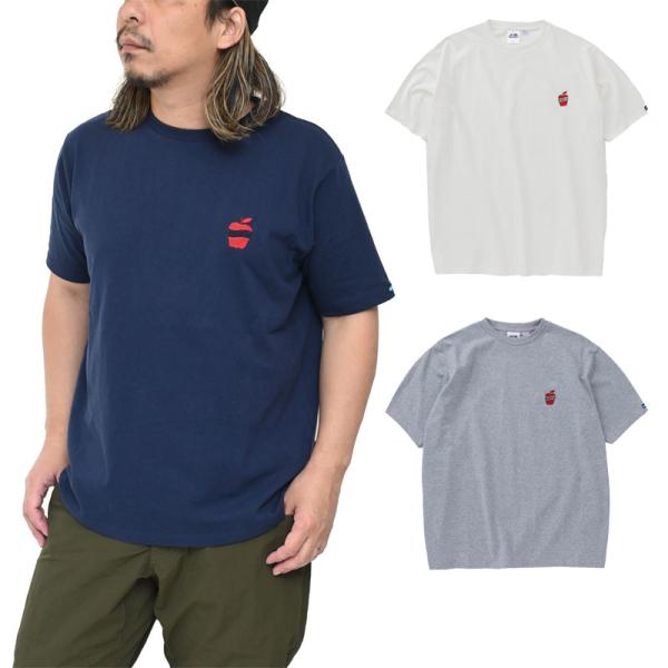 カブー KAVU Tシャツ 半袖 メンズ ワンポイント アップルTシャツ OP Apple Tee 19822425   [M便 1/1]
