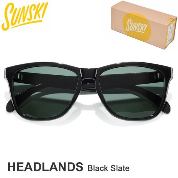 サンスキー SUNSKI サングラス 偏光 UVカット ウェイファーラー型 メンズ レディース ユニセックス ヘッドランド ブラックスレート Headlands Black Slate
