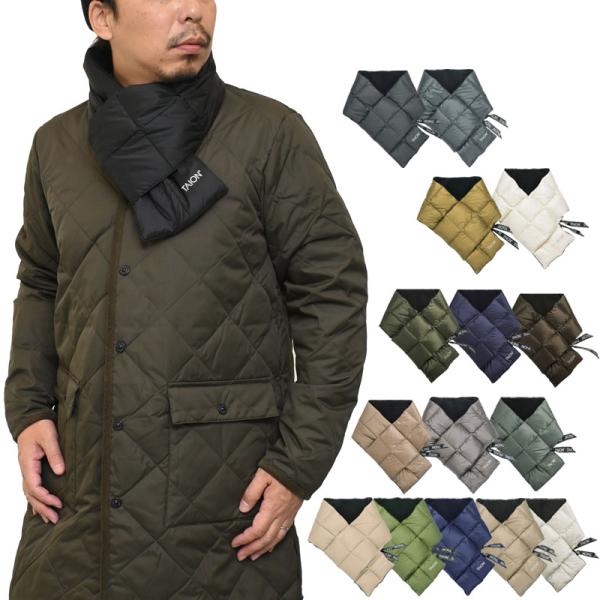 wintersale25【ネコポス(メール便)1点まで可能】毎年完売必至の、TAIONの定番ダウンマフラーです。保温性に優れた800FPダウンを使用し、裏地にはフリース素材を使用、とても暖かく、肌に直接触れる部分も冷たさを感じません。裏面の...