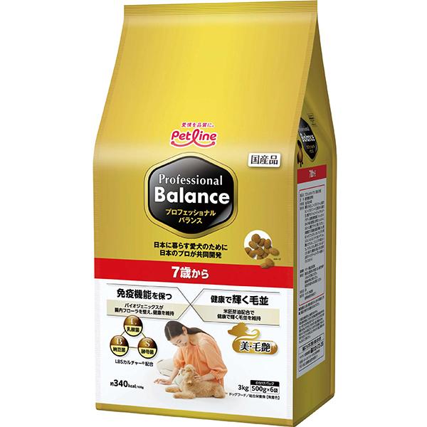 プロフェッショナル・バランス7歳から6kg 3個セット ペットライン プロフェッショナル・バランス 7歳から 3kg（500g×6袋