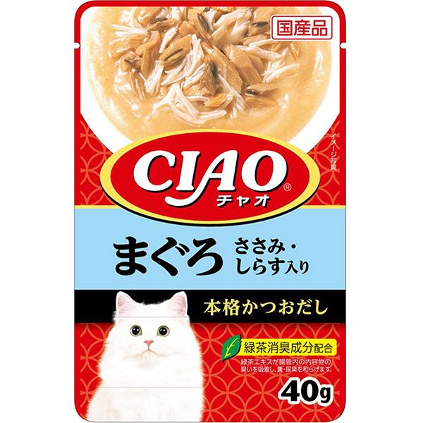 いなばペットフード チャオパウチ まぐろ ささみ・しらす入り 40g×16コ