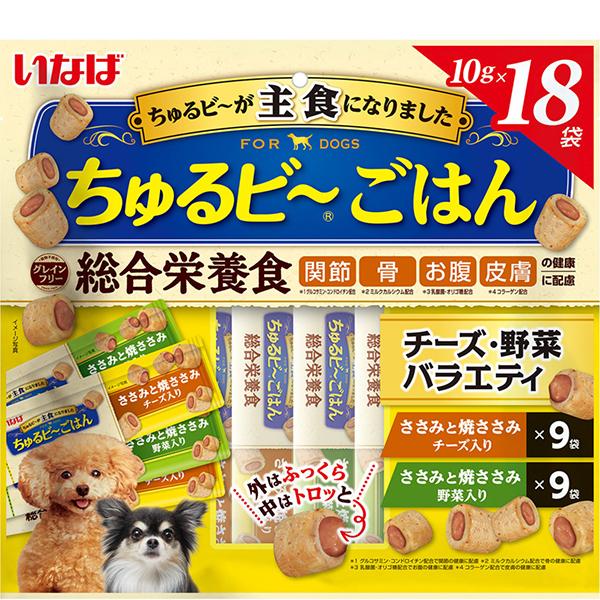 他サイト： いなば ちゅるビ〜ごはん チーズ・野菜バラエティ 10g×18袋の商品画像