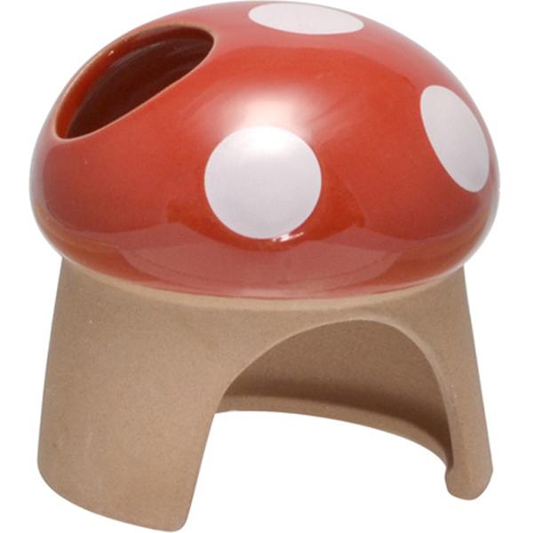 素焼き素材の小さなハウス。通気性がよく、心地よい居場所です。【材質・成分・素材など】陶器【製造国】中国【サイズ】W85×D85×H85mm【組立て有無】無し【メーカー名】三晃商会JANコード：4976285053900