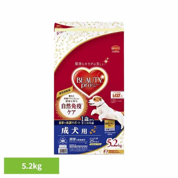 ドッグフード ビューティープロ ドッグ 1歳から ドライフード 総合栄養食 成犬用 5.2kg 着色料 香料 無添加 ペットフード 犬 日本ペットフード *