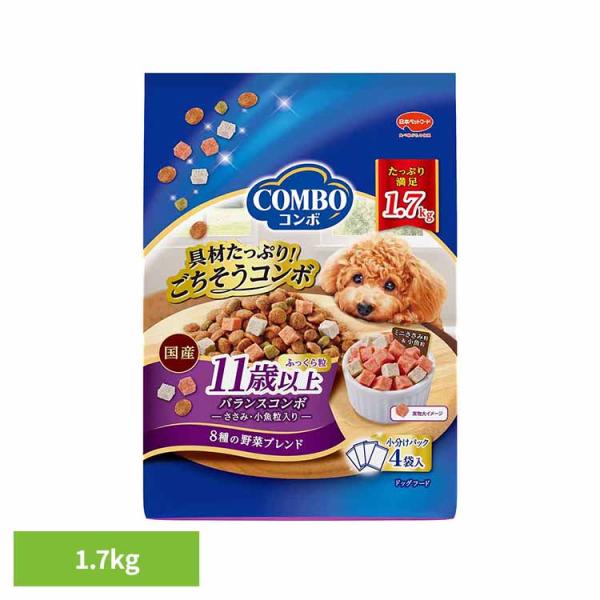 他サイト： ドッグフード コンボ COMBO ドッグ 11歳以上 ドライフード シニア 1.7kg (425g×4袋) 小分け ペットフード 犬 ご飯 日本ペットフード *の商品画像