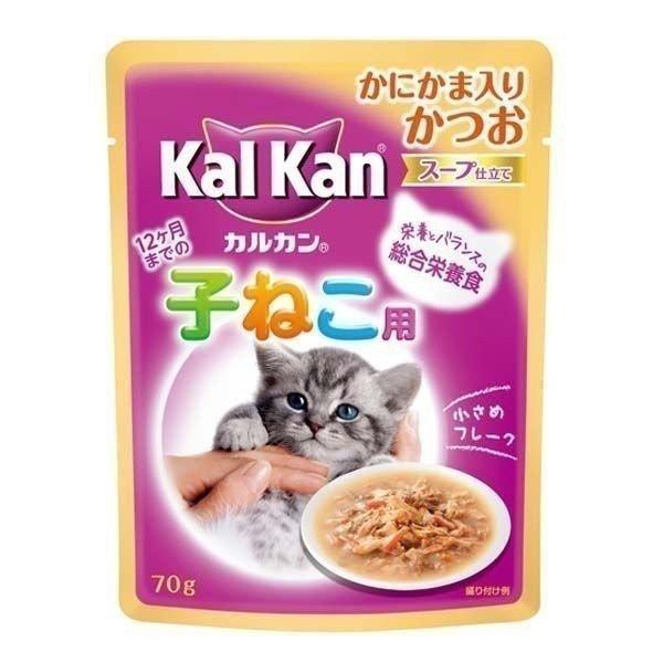 MARS カルカン ウィスカス 極みだしスープ子猫かにかま入りかつお 70g