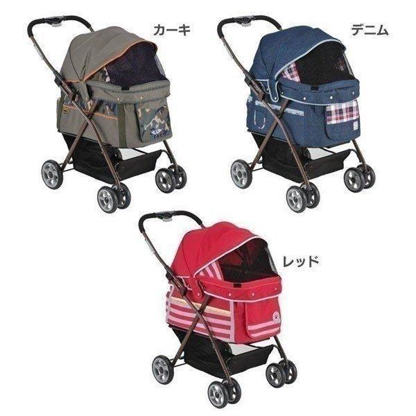 ボンビ ペットバギーピークル 犬 猫 カート キャリー 多頭飼い安全リード 収納 カーキ デニム レッド ペット用 おしゃれ かわいい わんことにゃんこのおみせ 通販 Paypayモール