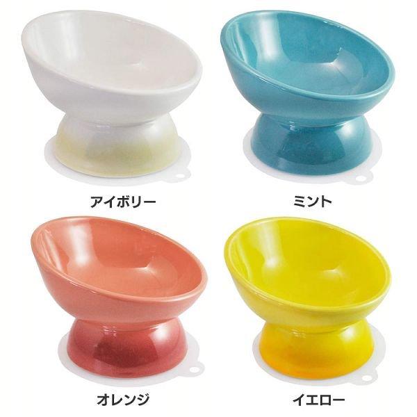 短頭犬用 食器 陶磁器製 ペットフード入れ 幅広 マット付 CHOB3