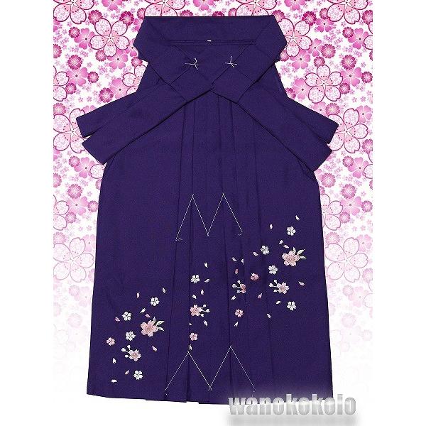 刺繍入無地袴☆Sサイズ☆紫系/桜柄 D : 和の志 ヤフー店 - 通販 