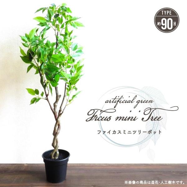 人工観葉植物 アーティフィシャルグリーン ファイカスミニツリーポット 高さ90cmタイプ フィカス 造花 フェイクグリーン インテリアグリーン 鉢物 贈り物