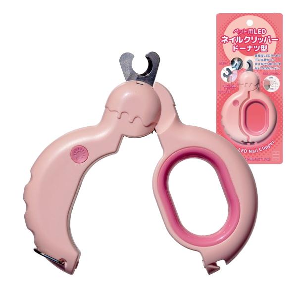 クーポン有) 貝沼産業 明るく見やすいLEDネイルクリッパー ドーナツ型 猫用 犬用 4960222420061 ALE