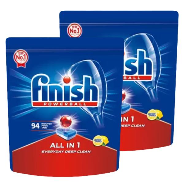 ＼毎日の食器洗いをもっとラクに！／世界No.1ブランド「Finish」から、オールインワンタイプの食洗機用洗剤が登場！94個入りの大容量で、1日1回の使用でも約3ヶ月以上使えるコスパの良さ。強力洗浄成分で油汚れ・茶渋もスッキリ落とし、レモン...