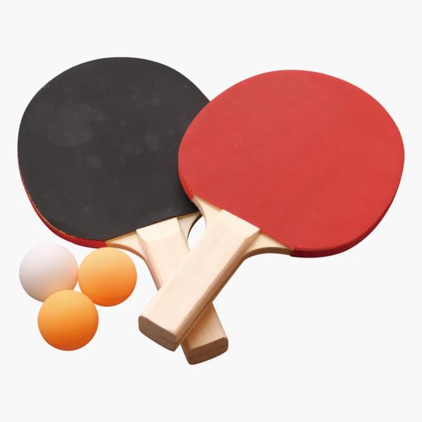 ●反発力と剛性がバランスよく両立【サイズ】幅約150×高さ約255mm【質量】約320ｇ【材質】ラケット：ウッド、ラバー、ボール：プラスチック【セット内容】ラケット2本、ボール3球