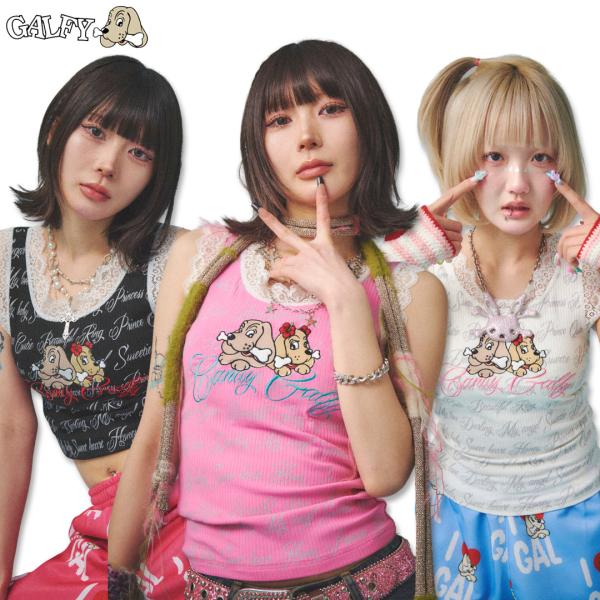 キャンディー ガルフィー Candy Galfy ラブラブレースタンク ノースリーブ タンクトップ 152008 25SS