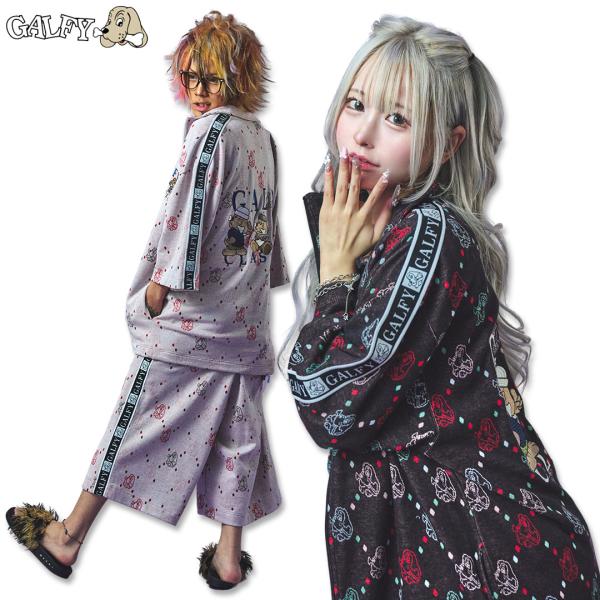ガルフィー　GALFY　魔改造紋紋 SETUP　ブラック 中型犬　Lサイズ GALFY（ガルフィー） 魔改造紋紋SETUP セットアップ 上下セット 152081