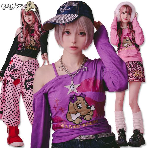 ＼大決算SALE 7/31まで10％OFF／キャンディー ガルフィー CANDY GALFY SEXY LIPS Tee 161030 ロンティー Tシャツ 長袖 ギャル ヤンキー 26SS