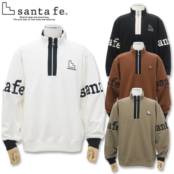 サンタフェ Santa Fe ハーフジップ ロゴ トレーナー 52 3L 9a@ サンタフェ 定番 バックアップリケ パーカー 50 52 サイズ LL 3L