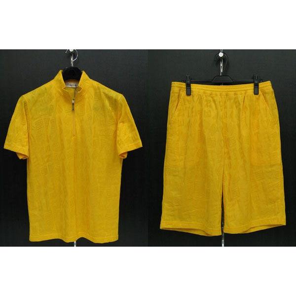 サンタフェ ロゴ入りハーフジップ半袖上下セット イエロー 033 Santafe Marktkorb De