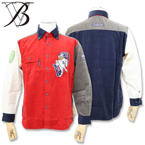 BARNI VARNO バーニヴァーノ BULL ワッペン 長袖 シャツ Lサイズ