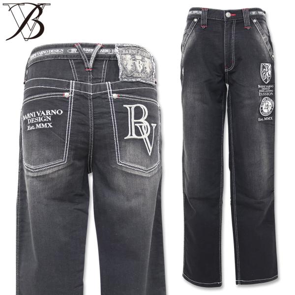 BARNI VARNO（バーニヴァーノ） BVロゴ＆ユニコーンワッペン デニム