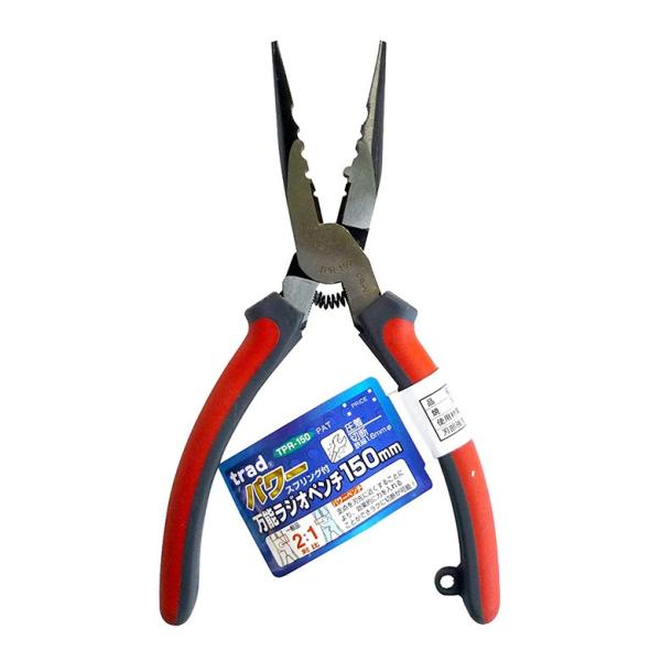 他サイト： 820014 パワー 万能 ラジオペンチ | 針金 ワイヤー ケーブル 切断 鉄線 標準 細口 切断 DIY 工具 道具 工具ペンチ 電工ペンチ 圧着ペンチの商品画像
