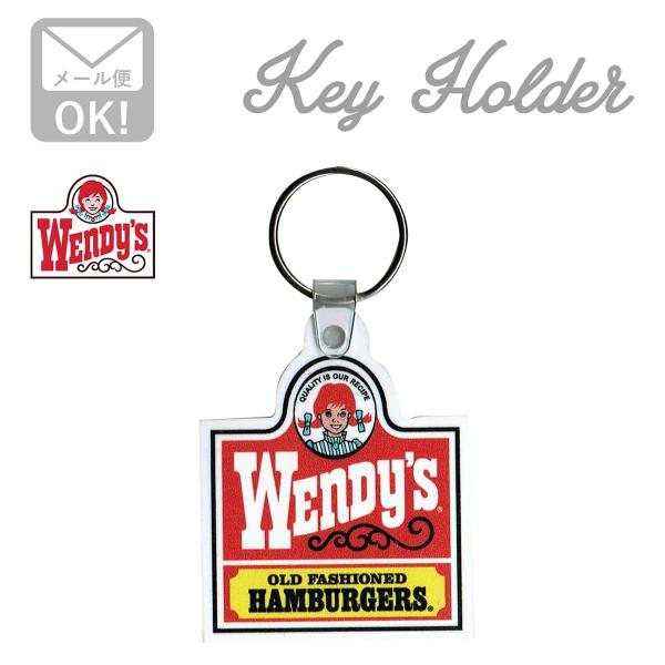 ラバーキーチェーン WENDY'S ウエンディーズ オールドロゴ HAMBURGERS