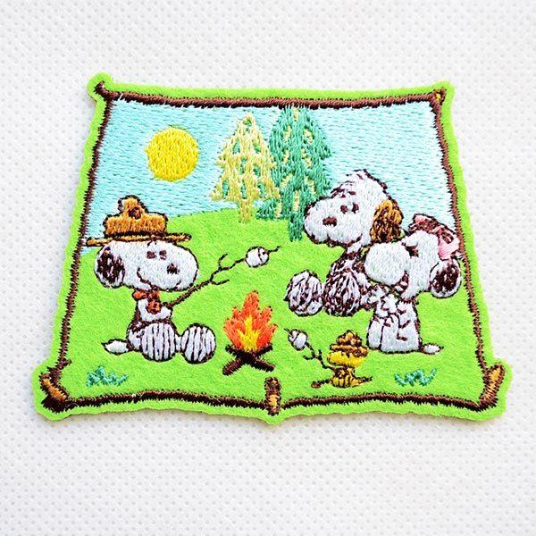 SNOOPY（スヌーピー） ワッペン 刺繍 アイロン キャンプ グッズ バッグ