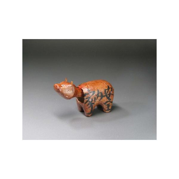 柿渋べこ（小）日本のお土産会津張子赤べこ 約 12.0×6.0×5.0（cm