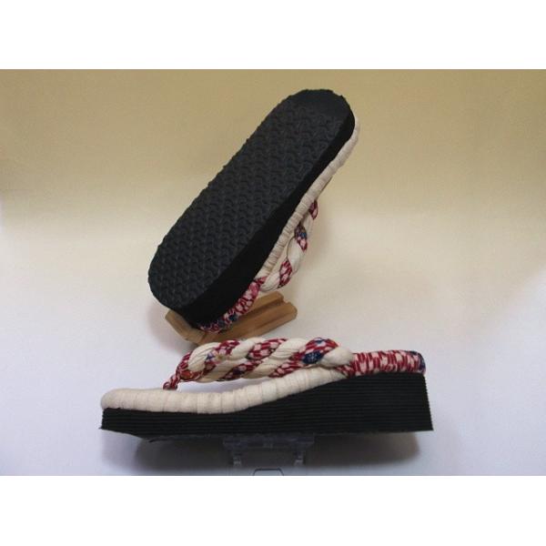 外履き布ぞうり ヒールソール高 オフとエンジ矢羽根柄コンビ W 24 Mサイズ ２４ｃｍ Buyee Buyee 日本の通販商品 オークションの代理入札 代理購入