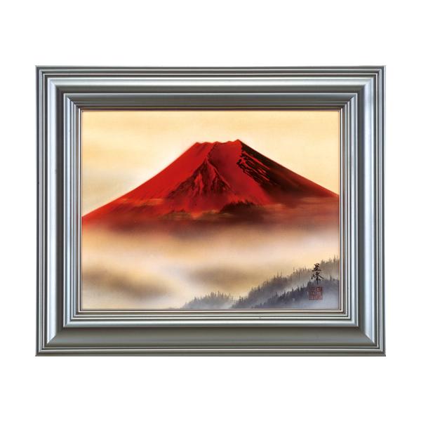 額装品 ｜ 赤富士 ｜藤井星峰作｜額セット : 和楽雑貨 - 通販 - Yahoo