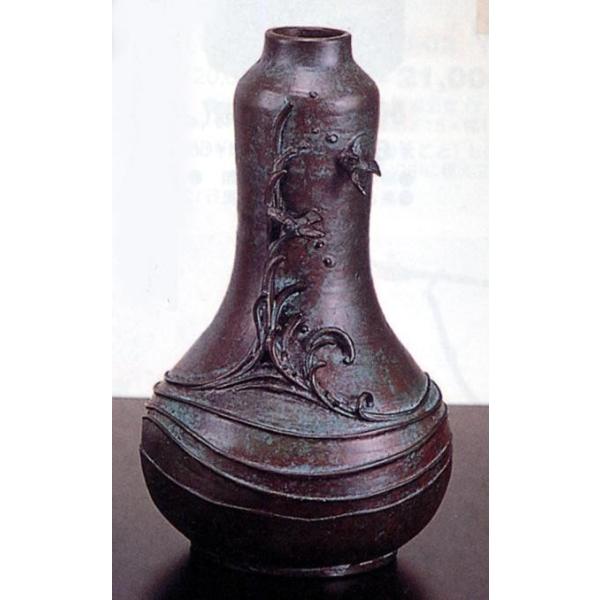 大森孝志作　花器　【舞】　未使用品 花器 花瓶｜花器 舞（まい）｜大森孝志作 青銅(ブロンズ)製 桐箱入り