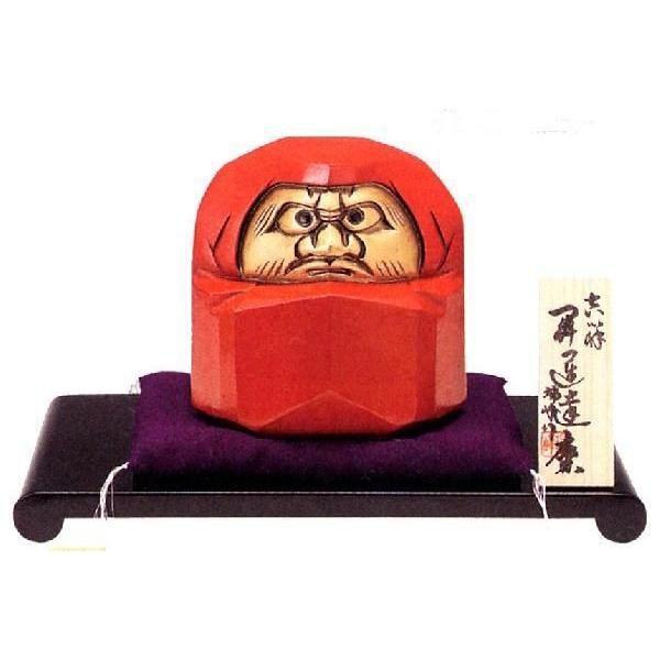 開運ダルマ 特大｜瑞峰作 鋳鉄製 紙箱入 花台・布団付 【高岡銅器 置物