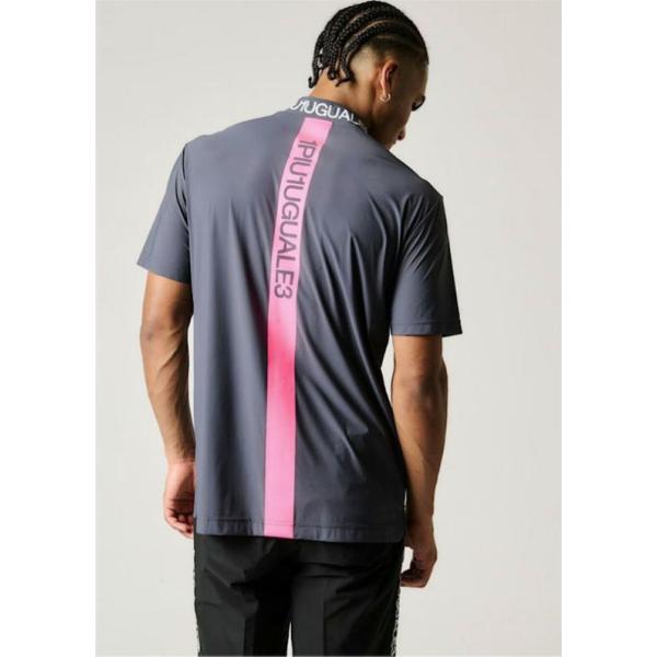 1PIU1UGUALE3 GOLF 113 MOCK NECK NEON BACK TAPE ウノピゥウノ ゴルフ